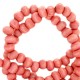 Wooden beads 8mm Nature Wood-burnt coral pink